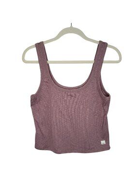 Vuori Mauve Ribbed Scoop Neck Tank Top L